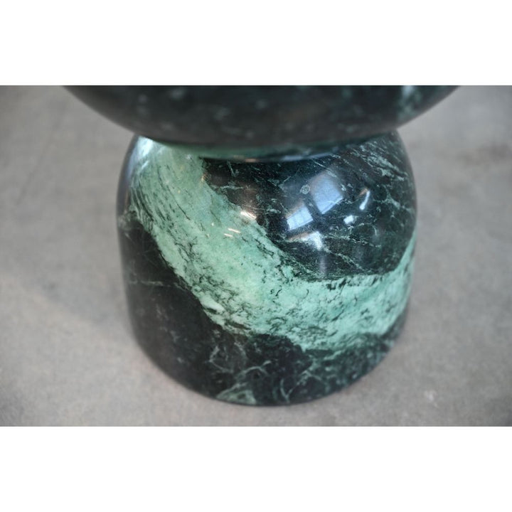 Side Tables Apothecary Low End Table Marmo Verde Marble