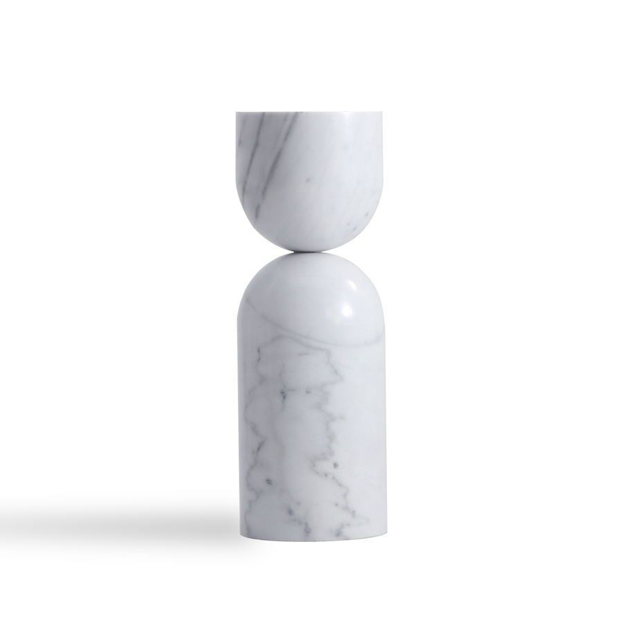Side Tables Apothecary Tall End Table White Marble
