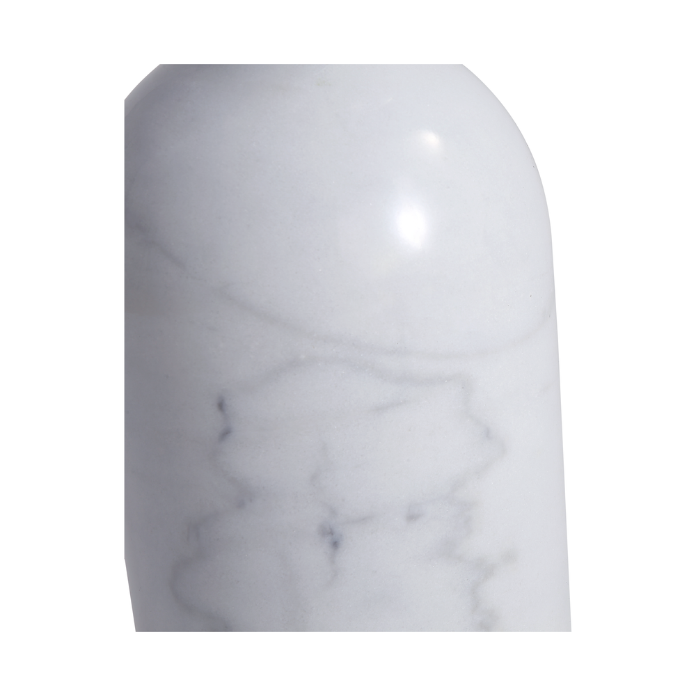 Side Tables Apothecary Tall End Table White Marble