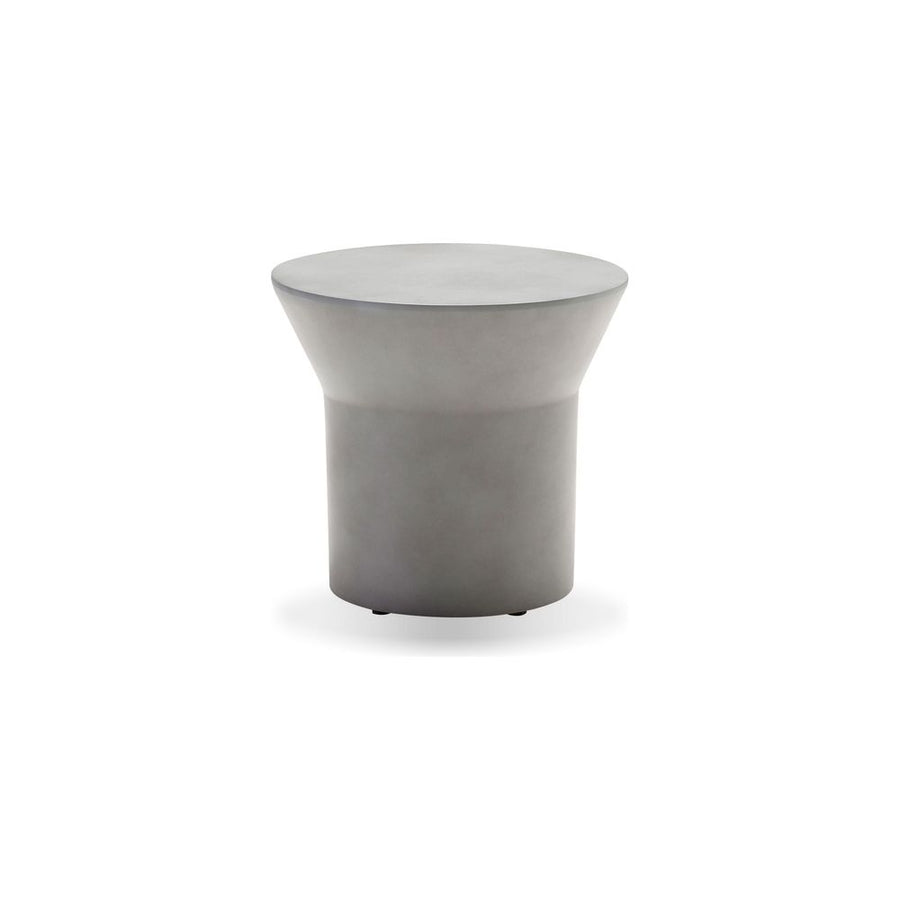 Outdoor Side Tables Boracay End Table Grey Fiber Cement Epoxy, Solid Surface Base Indoor-Outdoor