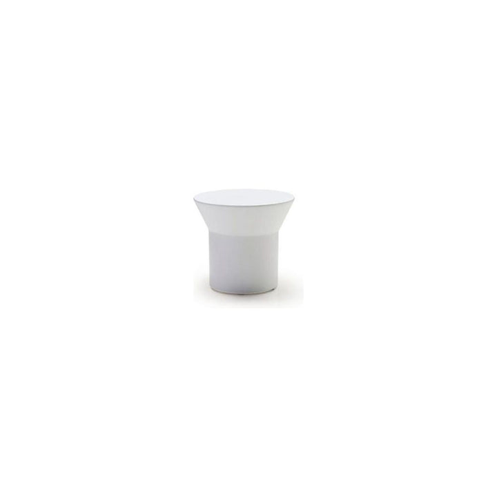 Outdoor Side Tables Boracay End Table White Solid Surface Solid Surface Base Indoor-Outdoor