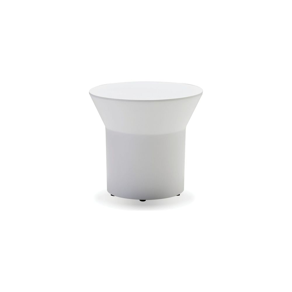 Outdoor Side Tables Boracay End Table White Solid Surface Solid Surface Base Indoor-Outdoor