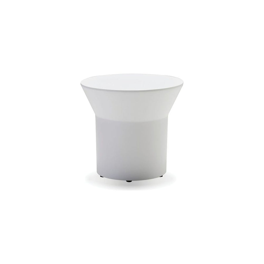 Outdoor Side Tables Boracay End Table White Solid Surface Solid Surface Base Indoor-Outdoor