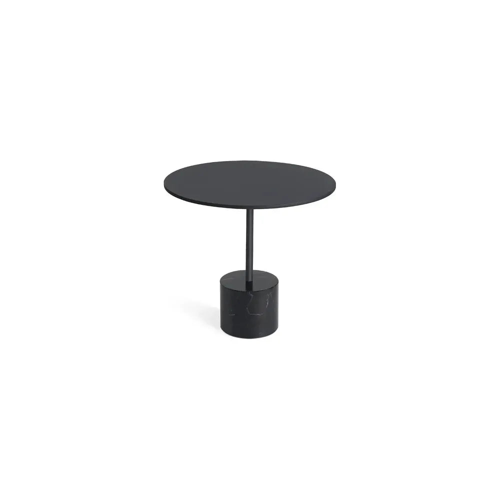 Side Tables Circulo Medium End Table Black Marble,Black Powder Coated Steel Medium