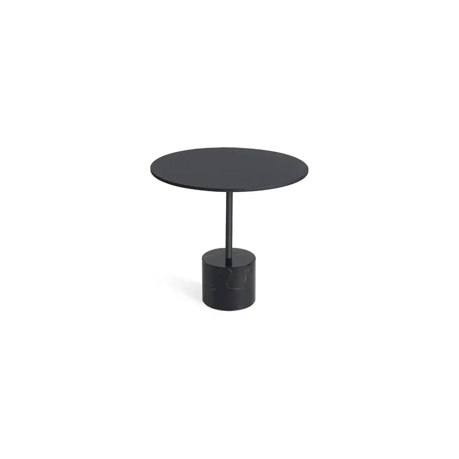 Side Tables Circulo Medium End Table Black Marble,Black Powder Coated Steel Medium