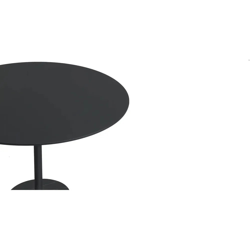 Side Tables Circulo Medium End Table Black Marble,Black Powder Coated Steel Medium