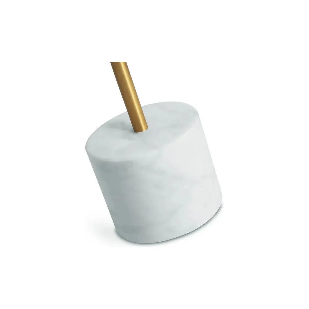 Circulo Low End Table White Marble,Brass Powder Coated Steel Low
