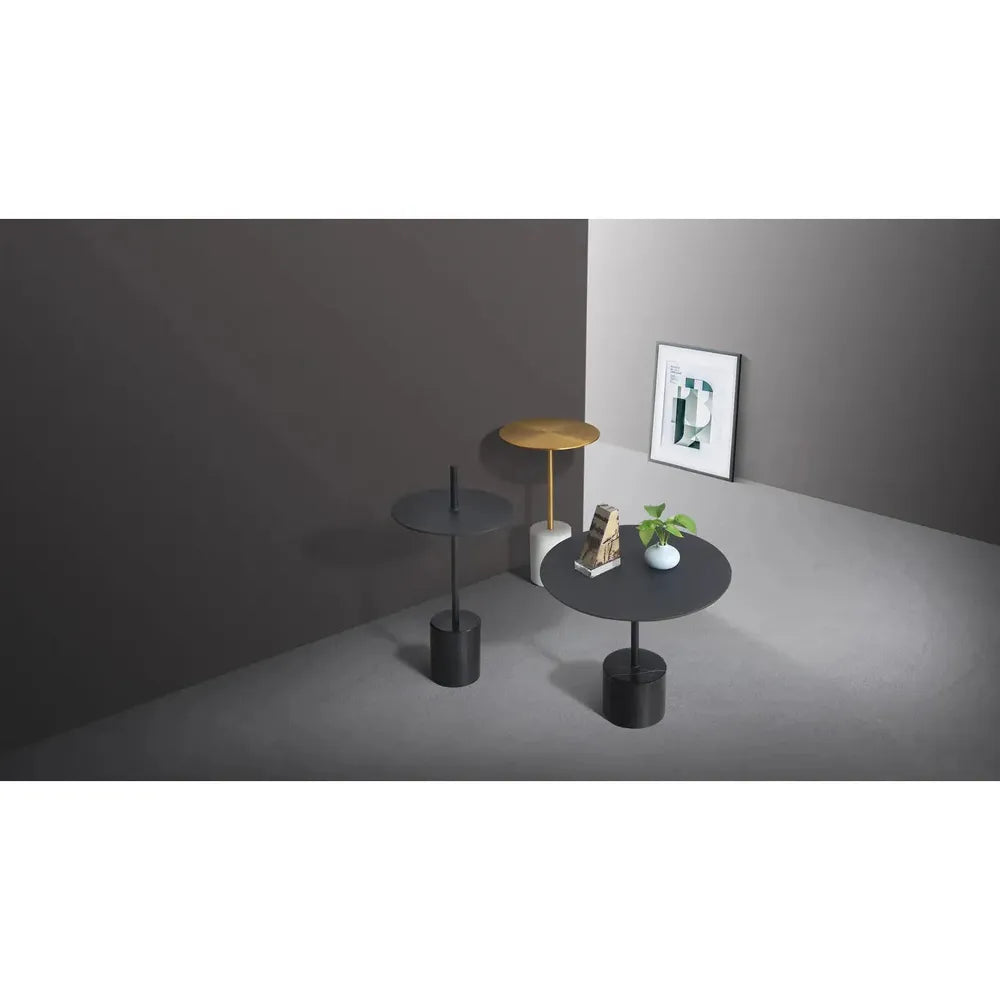 Circulo Medium End Table In White