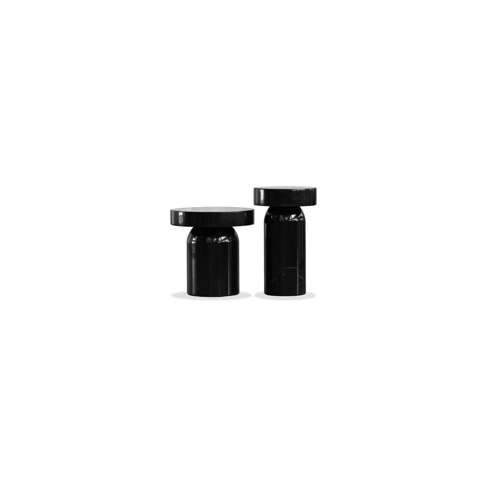 Side Tables Duro Low End Table Black Marble