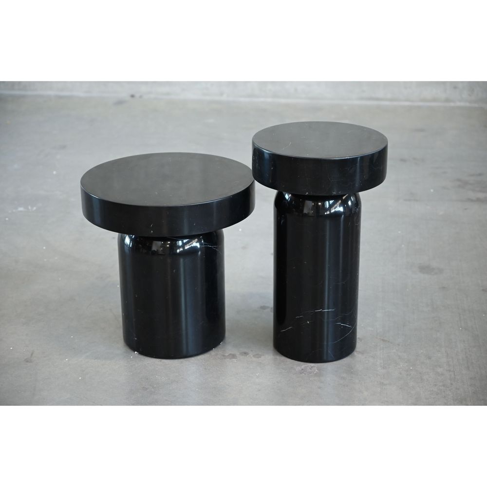Side Tables Duro Tall End Table Black Marble