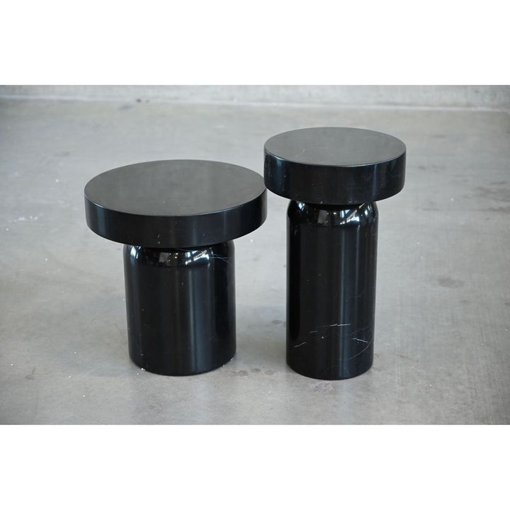 Side Tables Duro Tall End Table Black Marble