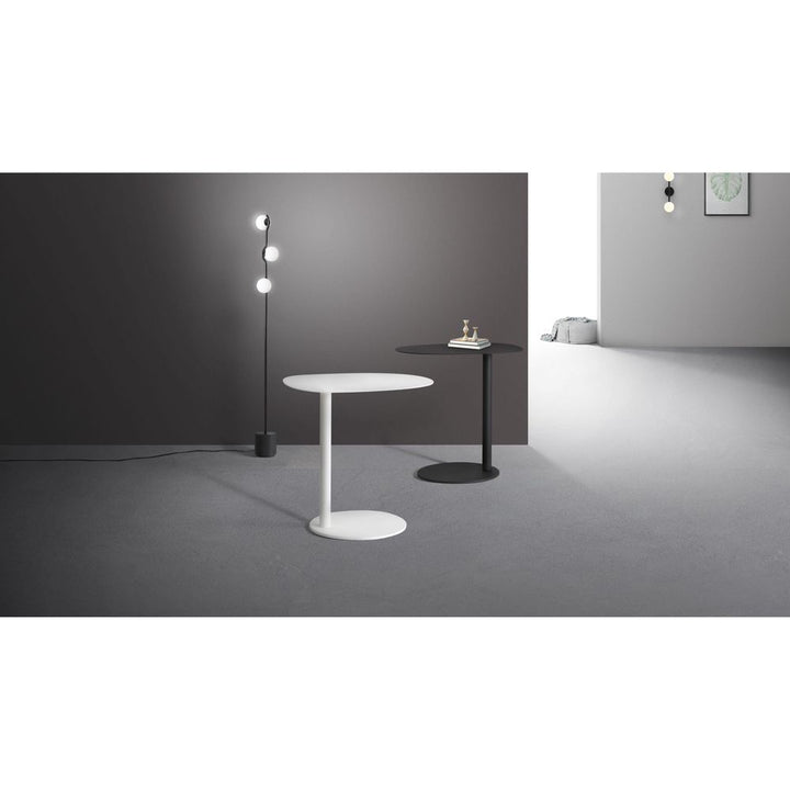Side Tables Perch End Table Matte Black Aluminum