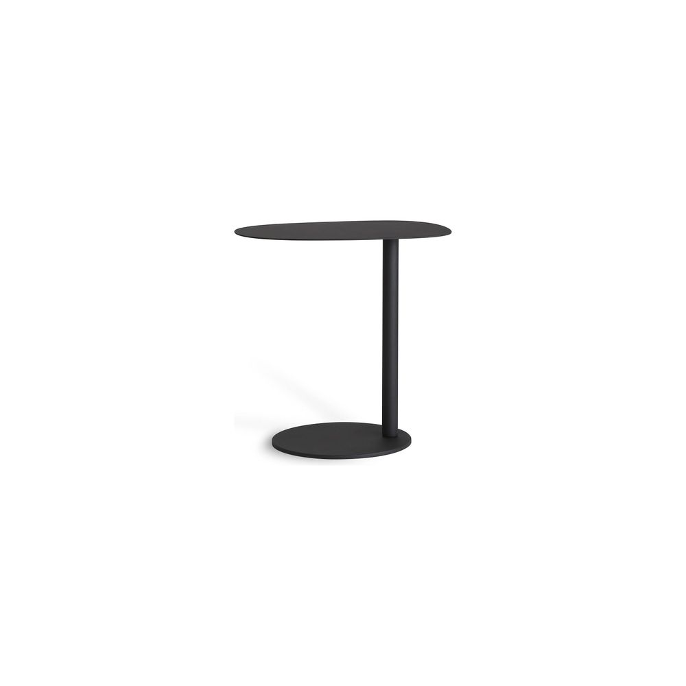 Side Tables Perch End Table Matte Black Aluminum