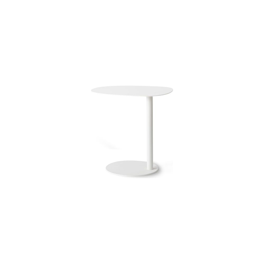 Side Tables Perch End Table Matte White Aluminum