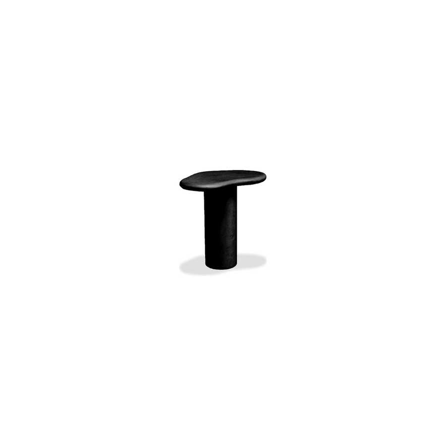 Outdoor Side Tables Puddle Tall End Table Dusk Black Microskin Indoor-Outdoor