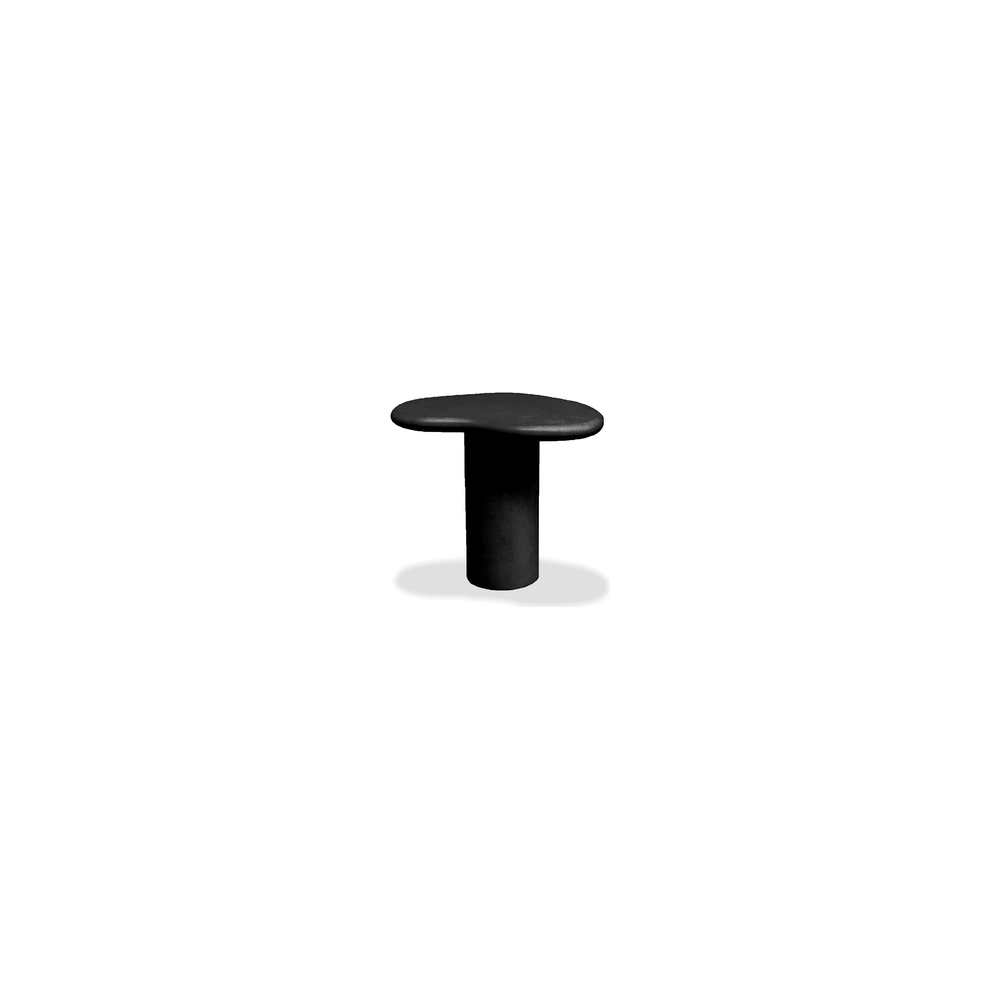Outdoor Side Tables Puddle Medium End Table Dusk Black Microskin Indoor-Outdoor