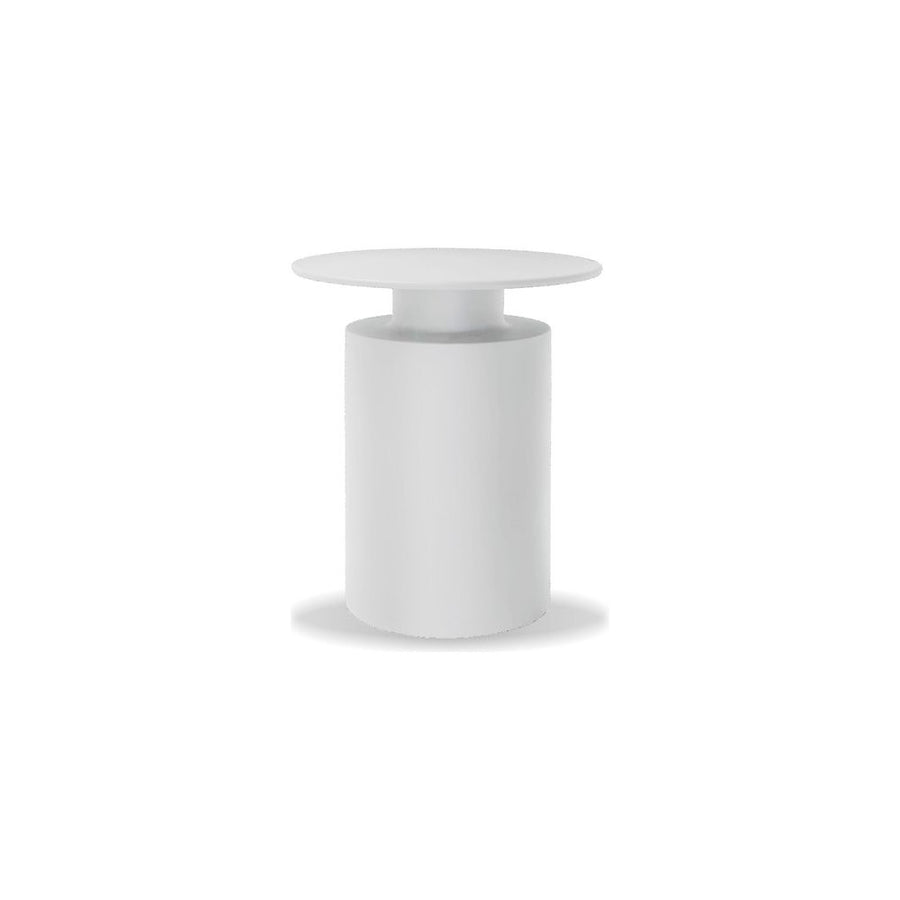 Side Tables Rook End Table Matte White Aluminum
