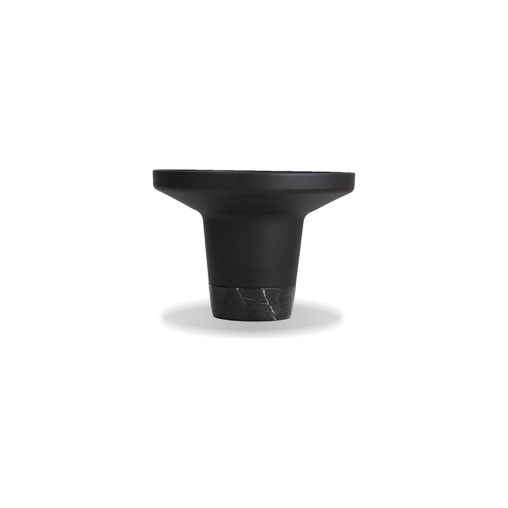 Side Tables Spacer End Table Matte Black Aluminum Black Marble Base