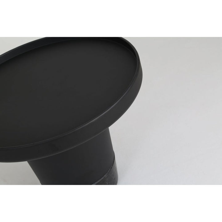 Side Tables Spacer End Table Matte Black Aluminum Black Marble Base