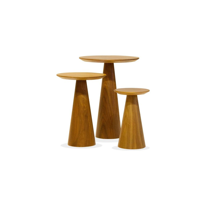 Side Tables Tower Low End Table Walnut Veneer