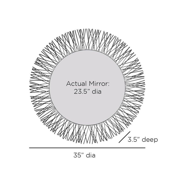 Zeke Mirror - Black