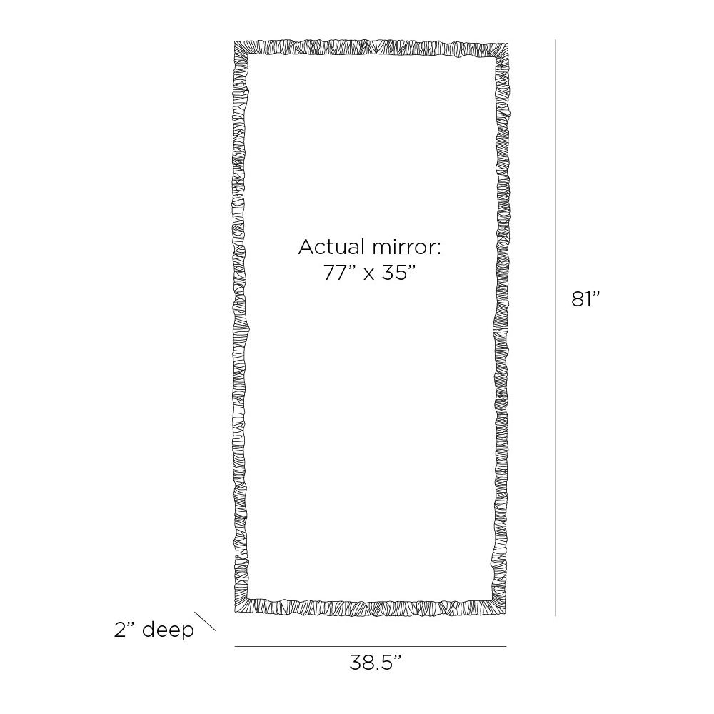 Allegra Floor Mirror - Gold