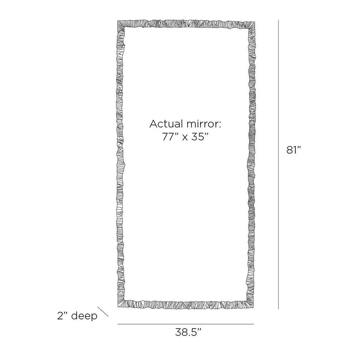 Allegra Floor Mirror - Gold