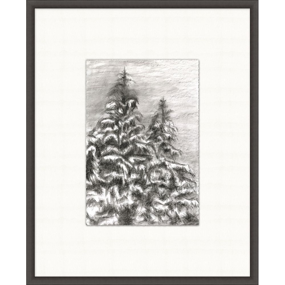 Wall Art Charcoal Pines 1
