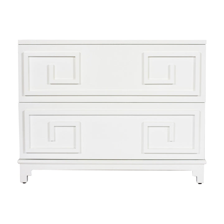 Wrenfield - Oriental Two Drawer Chest In White Lacquer