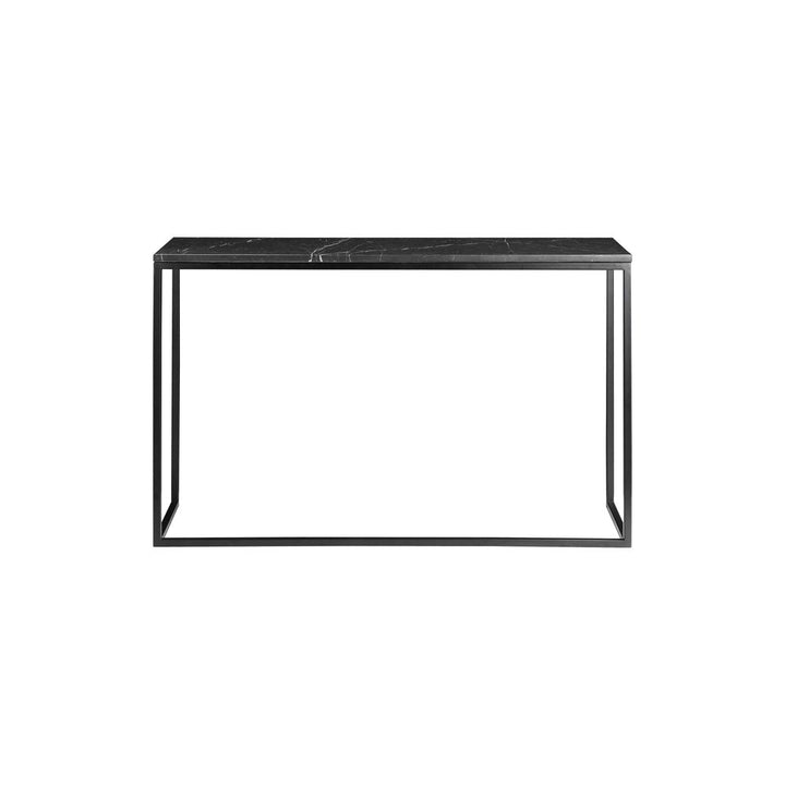 Console Tables Onix Sofa Table Black Semi-Honed Marble Black Powder Coated Frame