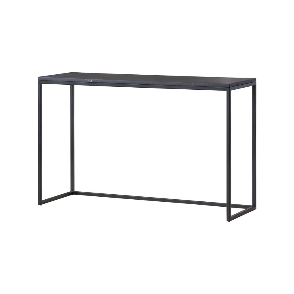 Onix Sofa Table Black Semi-Honed Marble Black Powder Coated Frame