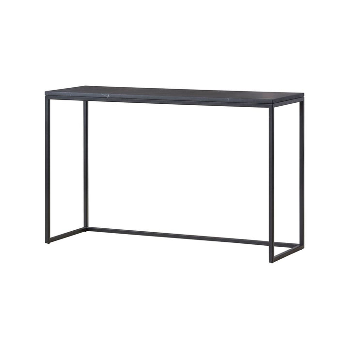 Onix Sofa Table Black Semi-Honed Marble Black Powder Coated Frame
