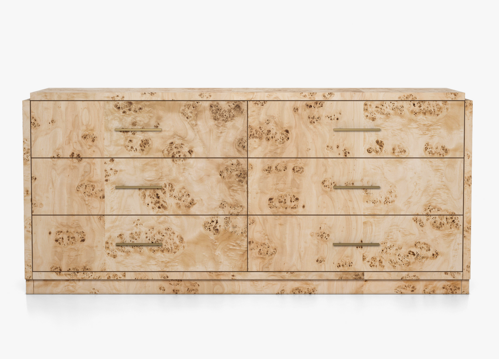 Co.House Wesley 6-Drawer Burl Dresser