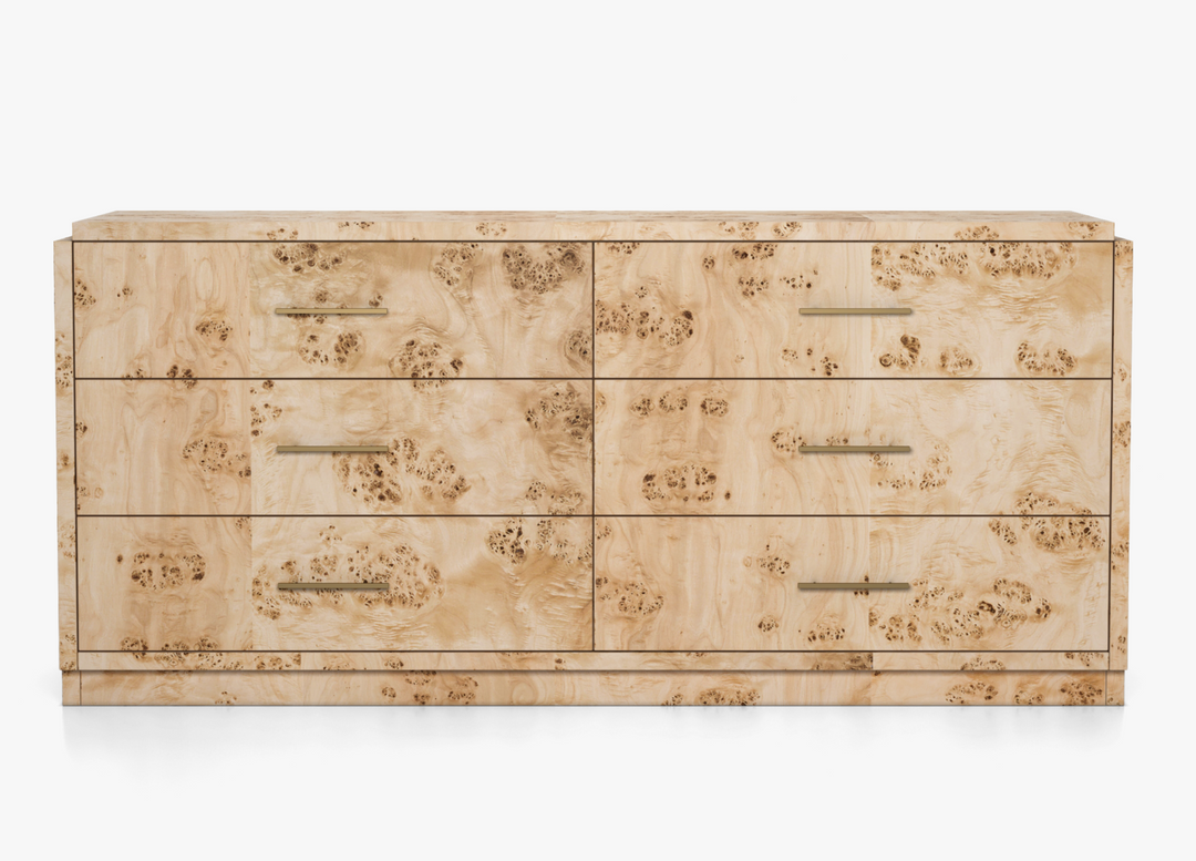 Co.House Wesley 6-Drawer Burl Dresser