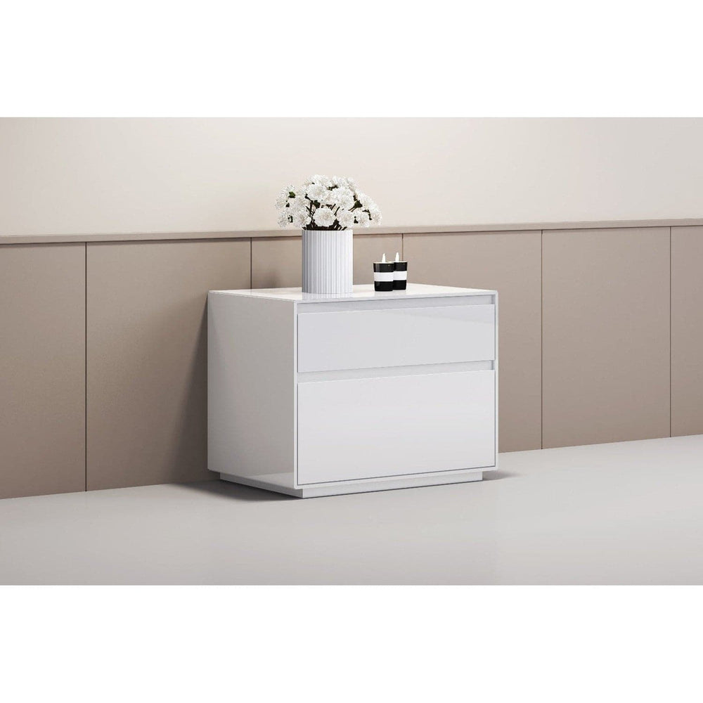 Malibu Nightstand-Whiteline Modern Living-WHITELINE-NS1367-WHT-Nightstands-2-France and Son