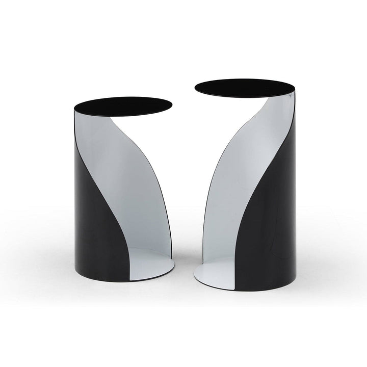 Willie Side Table-Whiteline Modern Living-WHITELINE-ST1874L-BLK/WHT-Side TablesBlack-Large-1-France and Son