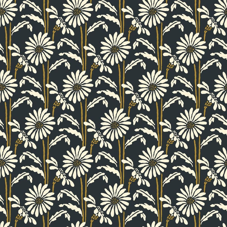 Woodland Bloom Wallpaper-Mitchell Black-MITCHB-WC407-BK-PM-10-Wall DecorPatterns Soot Black-Premium Matte Paper-1-France and Son