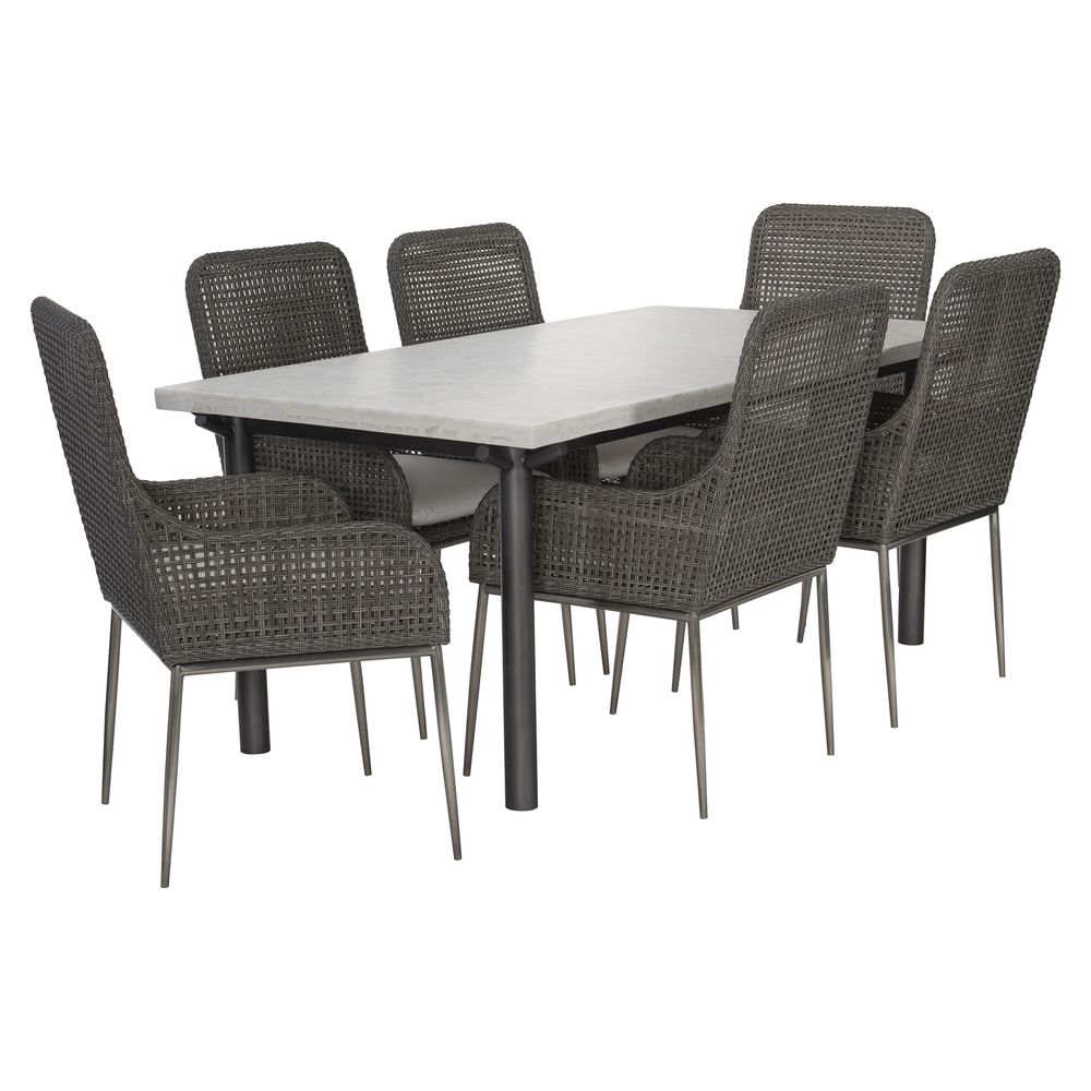 Outdoor Dining Chairs Orne Outdoor Arm Chair-Grey