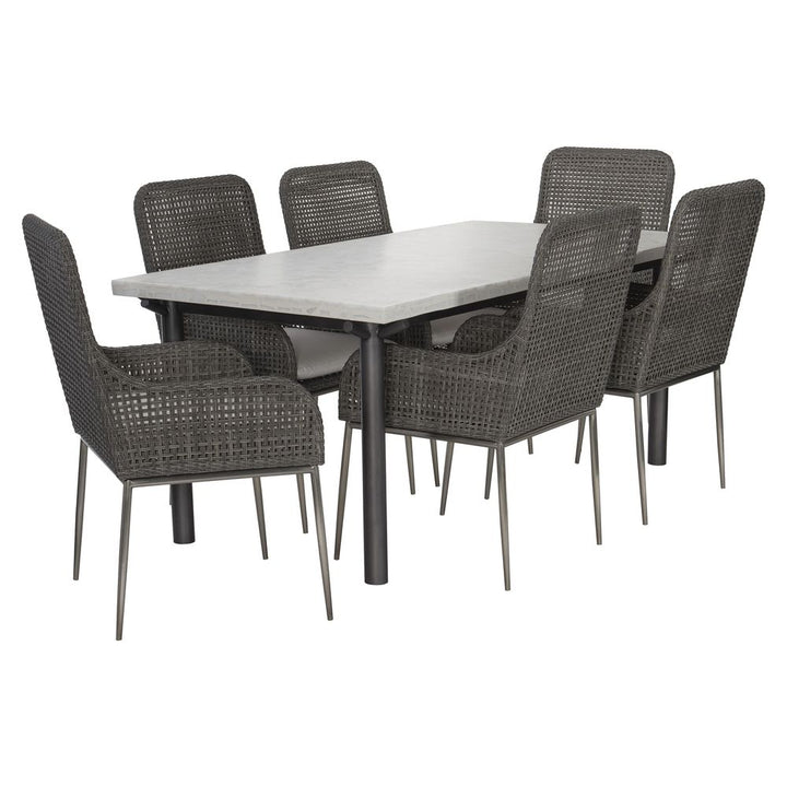 Outdoor Dining Chairs Orne Outdoor Arm Chair-Grey