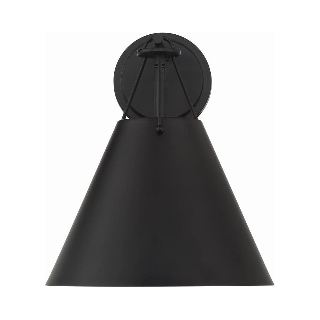 Xavier 1 Light Task Sconce-Crystorama Lighting Company-CRYSTO-XAV-B8311-MK-Wall LightingMatte Black-2-France and Son