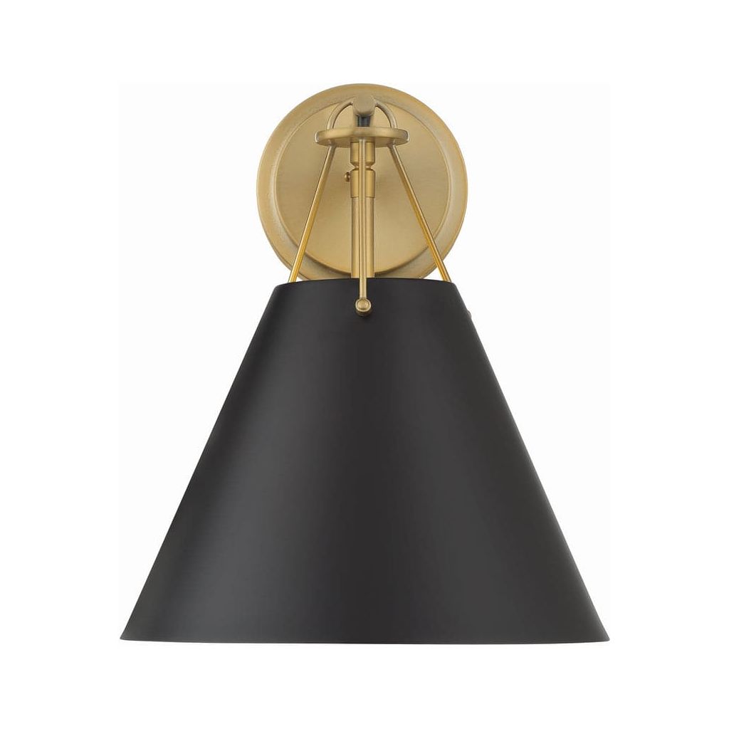 Xavier 1 Light Task Sconce-Crystorama Lighting Company-CRYSTO-XAV-B8311-MK-Wall LightingMatte Black-6-France and Son