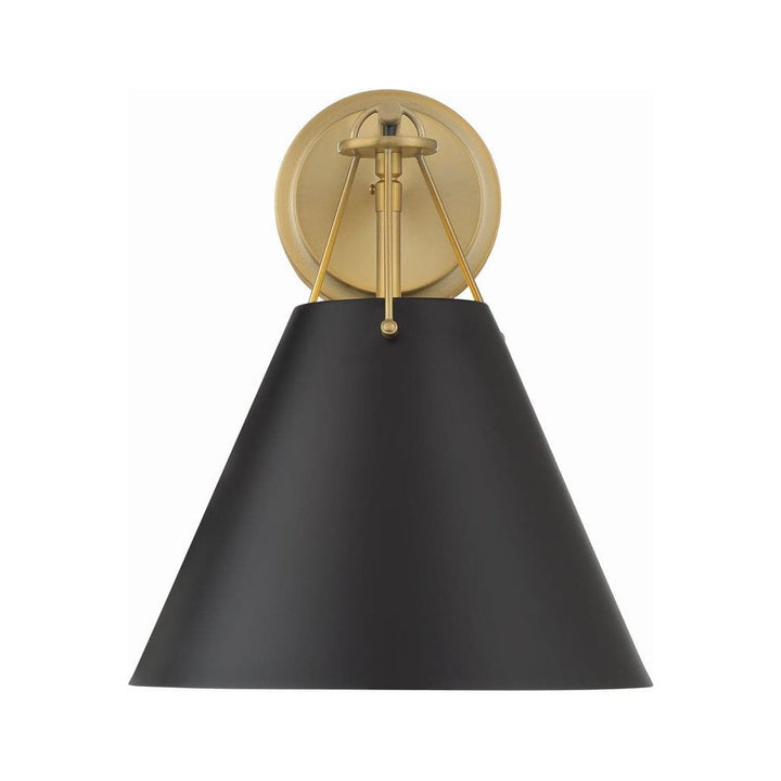 Xavier 1 Light Task Sconce-Crystorama Lighting Company-CRYSTO-XAV-B8311-MK-Wall LightingMatte Black-6-France and Son