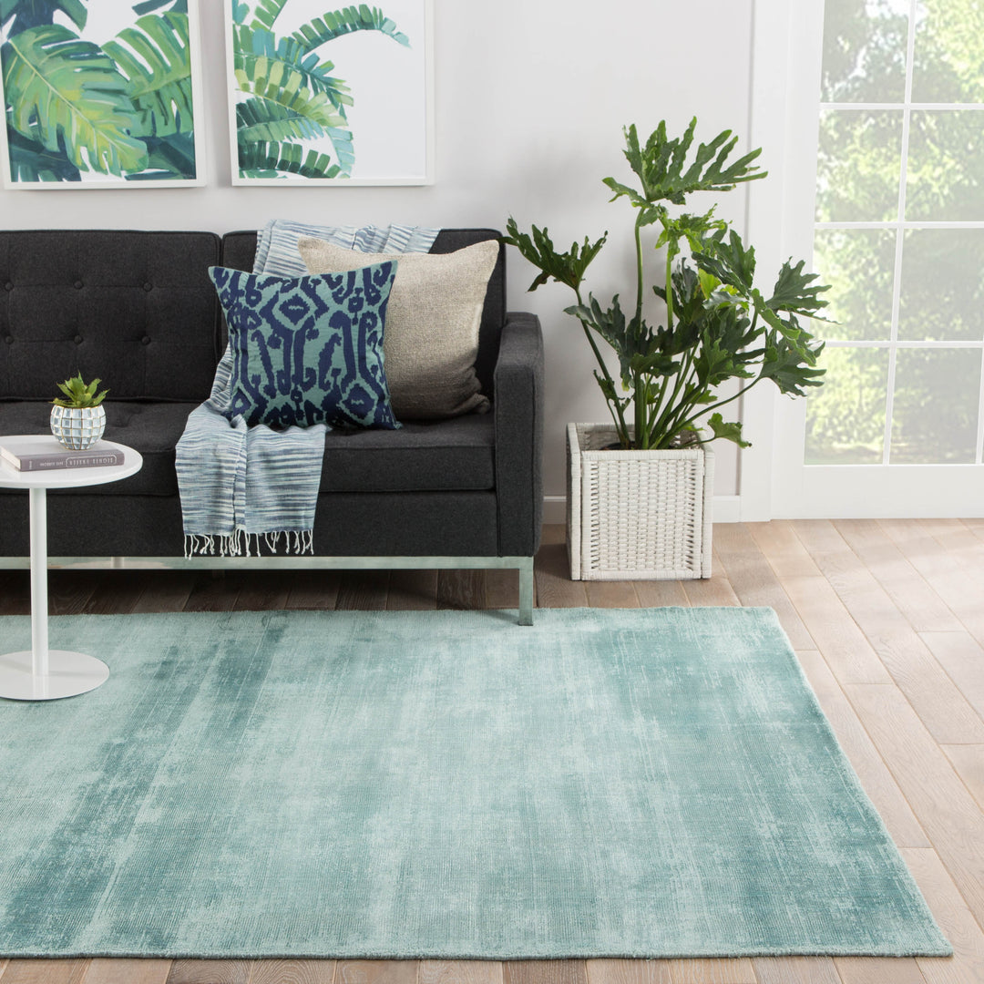 Jaipur Living Yasmin Handmade Solid Aqua Area Rug (9'X12')