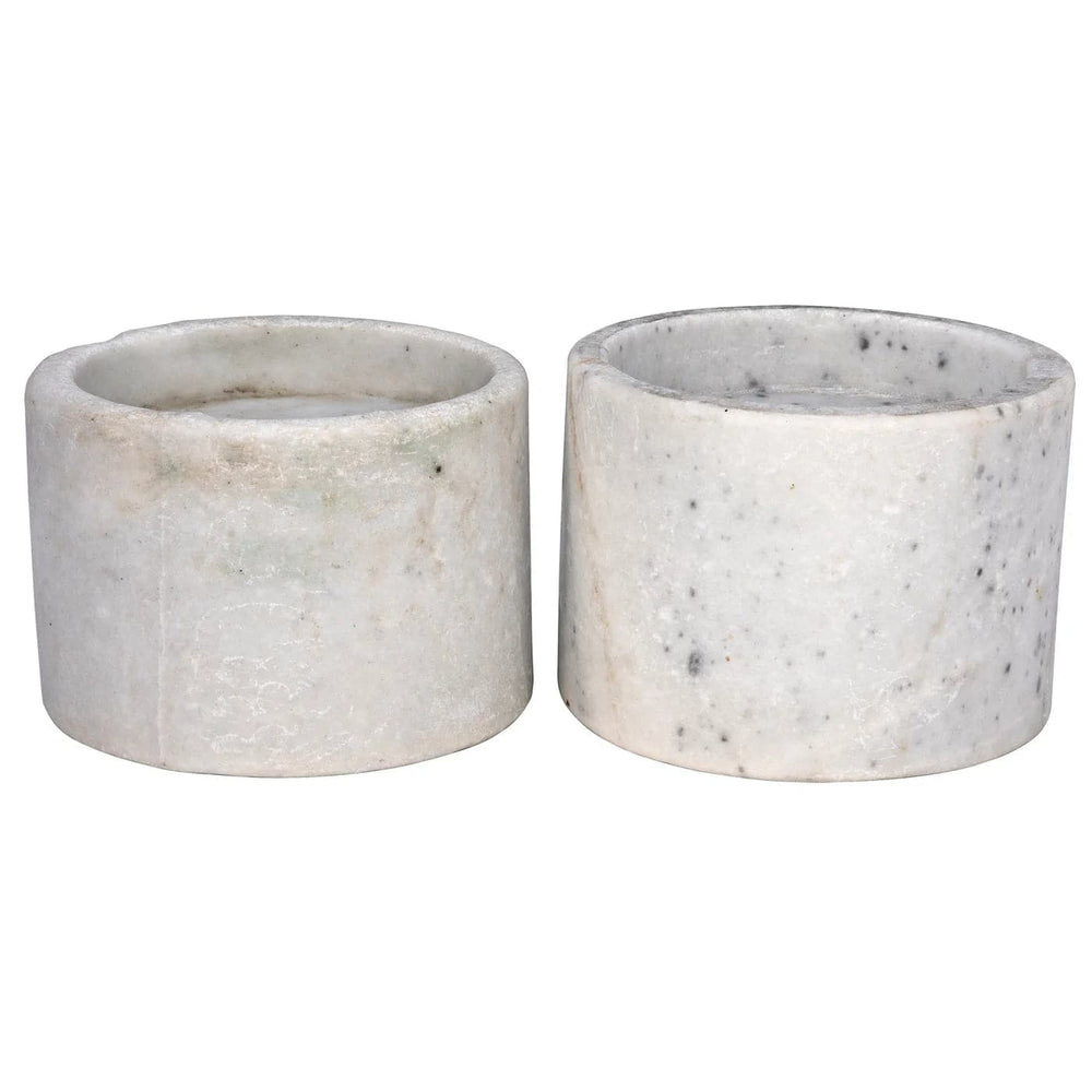 Syma Decorative Candle Holder, Set of 2-Noir-YT0717-6WH-Decorative ObjectsBianco Crown Marble-2-France and Son