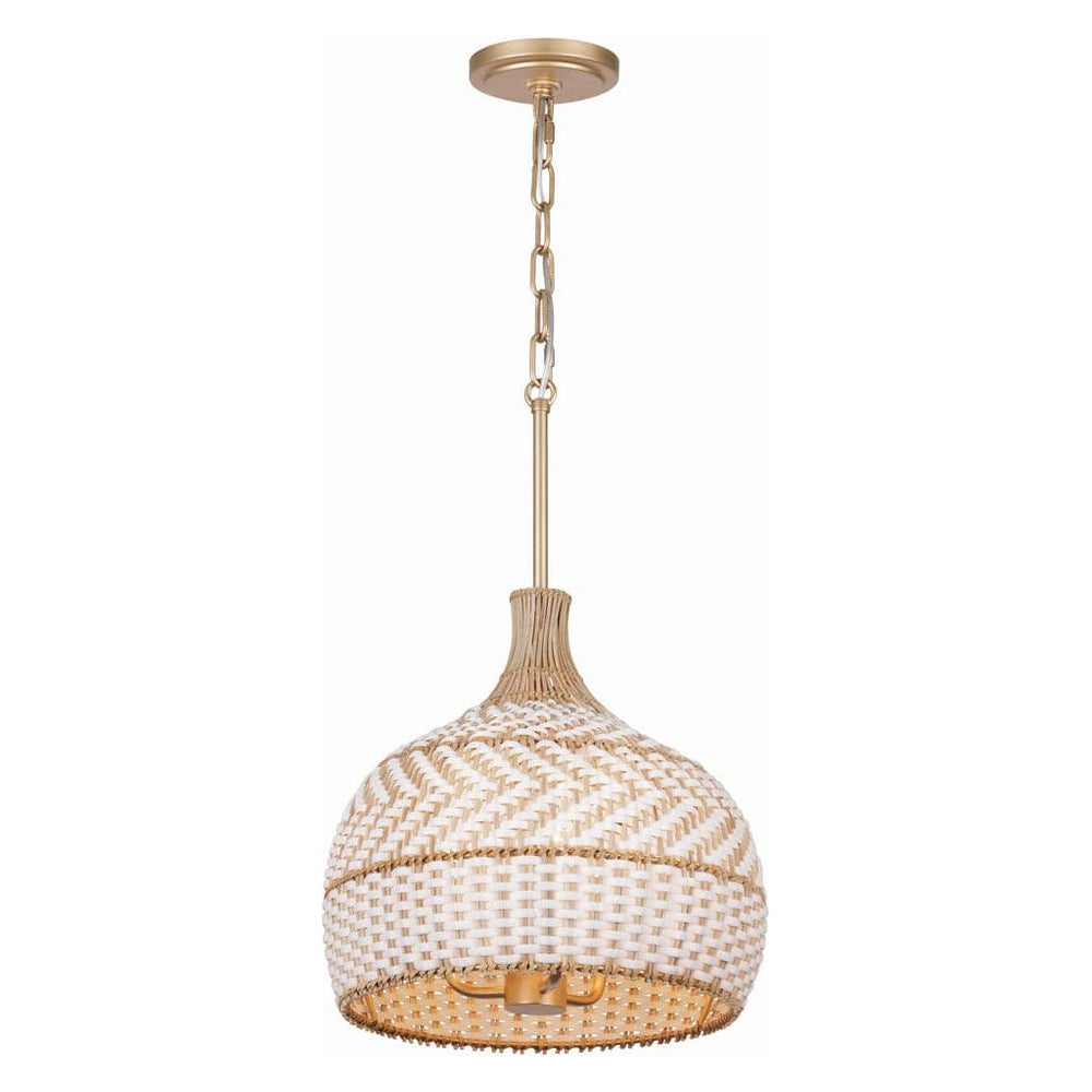 Zanzibar 3 Light Soft Gold Pendant-Crystorama Lighting Company-CRYSTO-ZAN-9003-SG-Pendants-2-France and Son