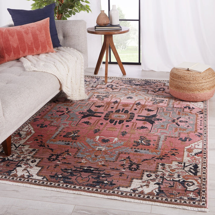 Vibe by Jaipur Living Bellona Medallion Pink/ Gray Area Rug (5'X8')