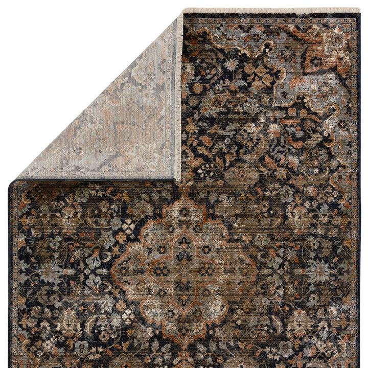 Vibe by Jaipur Living Amena Medallion Dark Navy/ Gray Area Rug (8'X10'6")