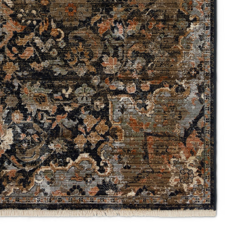 Vibe by Jaipur Living Amena Medallion Dark Navy/ Gray Area Rug (8'X10'6")