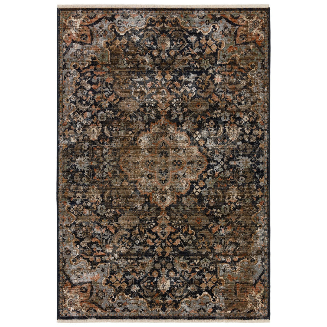 Vibe by Jaipur Living Amena Medallion Dark Navy/ Gray Area Rug (8'X10'6")