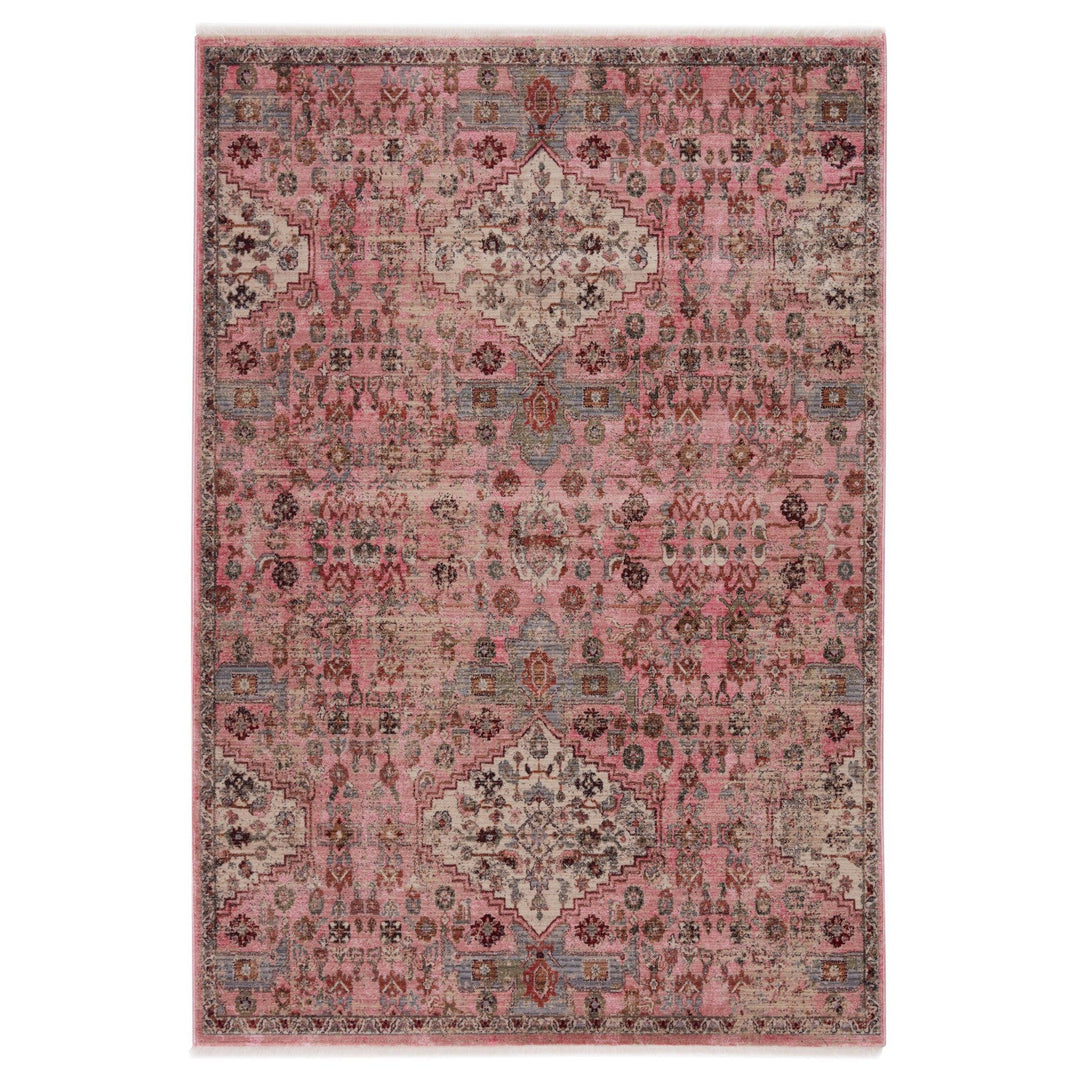 Vibe by Jaipur Living Kerta Medallion Pink/ Beige Area Rug (8'X10'6")